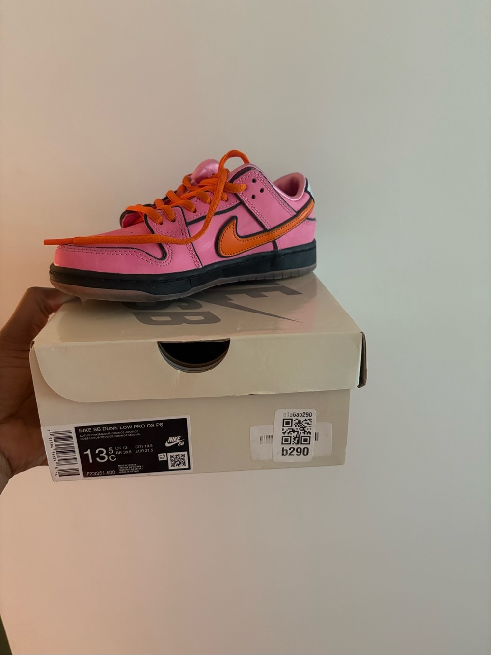 Nike Kids Pink and Orange Sneakers